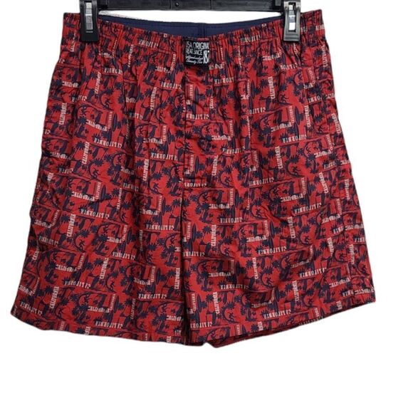 Jockey Men's Beach Shorts in Red Size Large - Picture 1 of 5